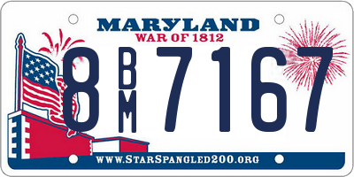 MD license plate 8BM7167