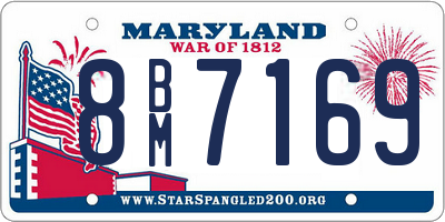 MD license plate 8BM7169