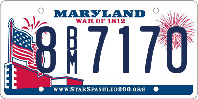 MD license plate 8BM7170