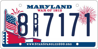 MD license plate 8BM7171