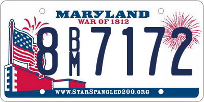 MD license plate 8BM7172