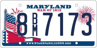 MD license plate 8BM7173