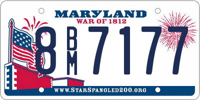 MD license plate 8BM7177