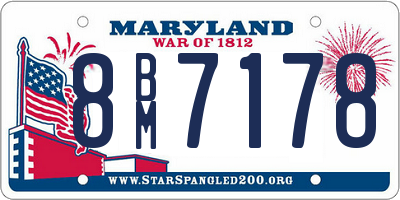 MD license plate 8BM7178