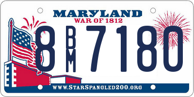 MD license plate 8BM7180