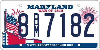 MD license plate 8BM7182