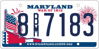 MD license plate 8BM7183