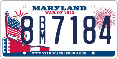 MD license plate 8BM7184