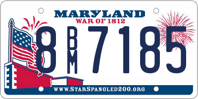 MD license plate 8BM7185