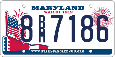 MD license plate 8BM7186