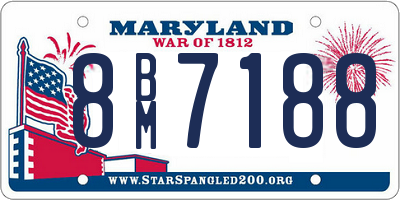 MD license plate 8BM7188