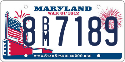 MD license plate 8BM7189