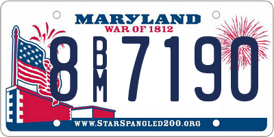 MD license plate 8BM7190