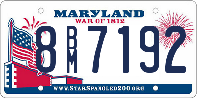 MD license plate 8BM7192