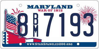 MD license plate 8BM7193