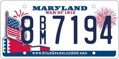 MD license plate 8BM7194