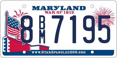 MD license plate 8BM7195