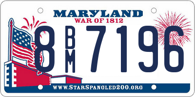 MD license plate 8BM7196