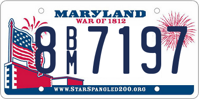 MD license plate 8BM7197