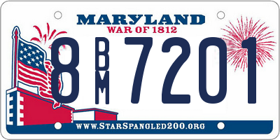 MD license plate 8BM7201