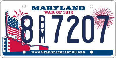 MD license plate 8BM7207