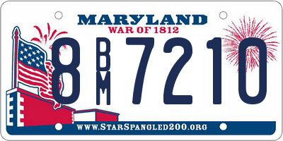 MD license plate 8BM7210