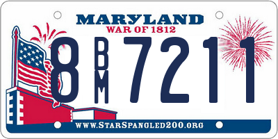 MD license plate 8BM7211