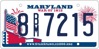 MD license plate 8BM7215