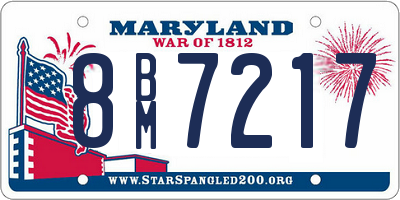 MD license plate 8BM7217