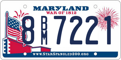 MD license plate 8BM7221