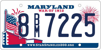 MD license plate 8BM7225