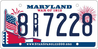 MD license plate 8BM7228