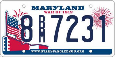 MD license plate 8BM7231