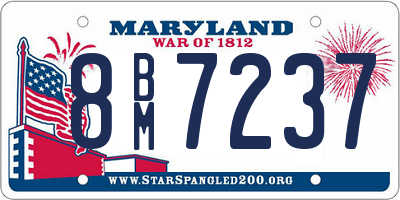 MD license plate 8BM7237