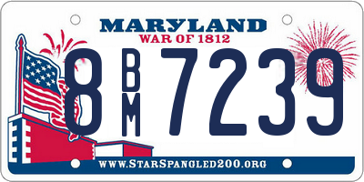 MD license plate 8BM7239