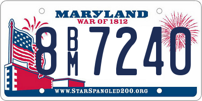 MD license plate 8BM7240