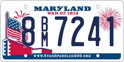 MD license plate 8BM7241