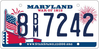 MD license plate 8BM7242