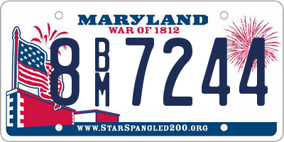 MD license plate 8BM7244