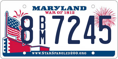 MD license plate 8BM7245