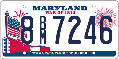 MD license plate 8BM7246