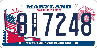 MD license plate 8BM7248