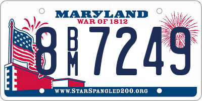 MD license plate 8BM7249