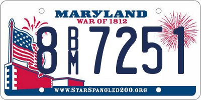 MD license plate 8BM7251