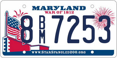 MD license plate 8BM7253