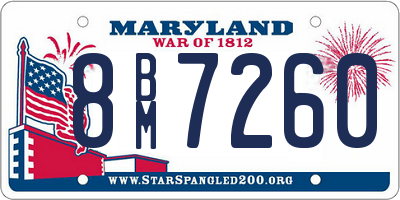 MD license plate 8BM7260