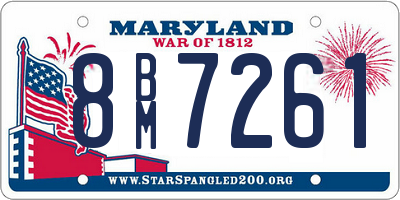 MD license plate 8BM7261