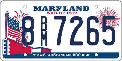 MD license plate 8BM7265