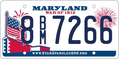 MD license plate 8BM7266