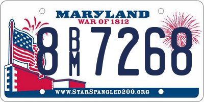 MD license plate 8BM7268